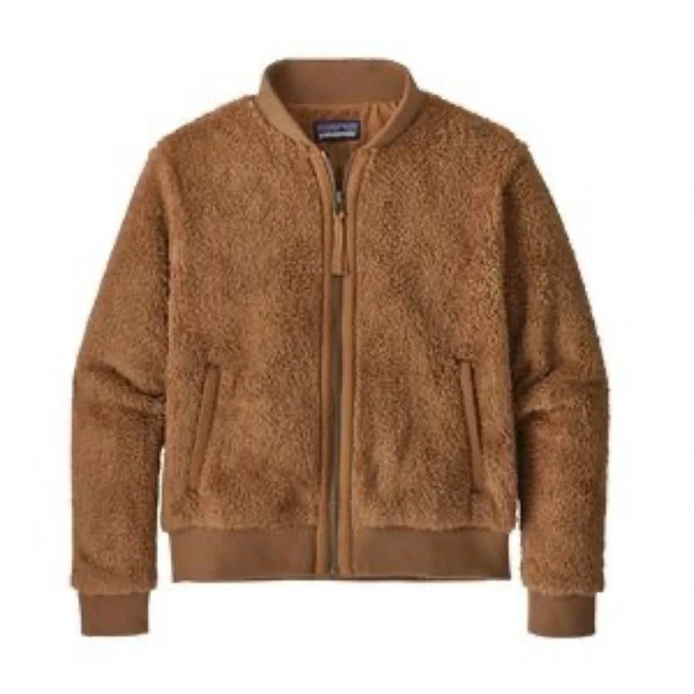 Patagonia Los Gatos Bomber Jacker Brown Fleece sz L large - Picture 8 of 8